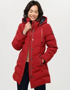 Hot Doudoune longue rouge Doudounes|Parkas