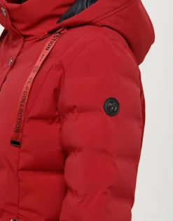 Hot Doudoune longue rouge Doudounes|Parkas