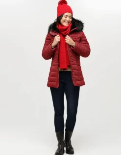 Hot Doudoune rouge bordeaux Doudounes|Parkas