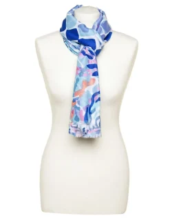 Fashion Foulard bleu coraux Foulards|Accessoires