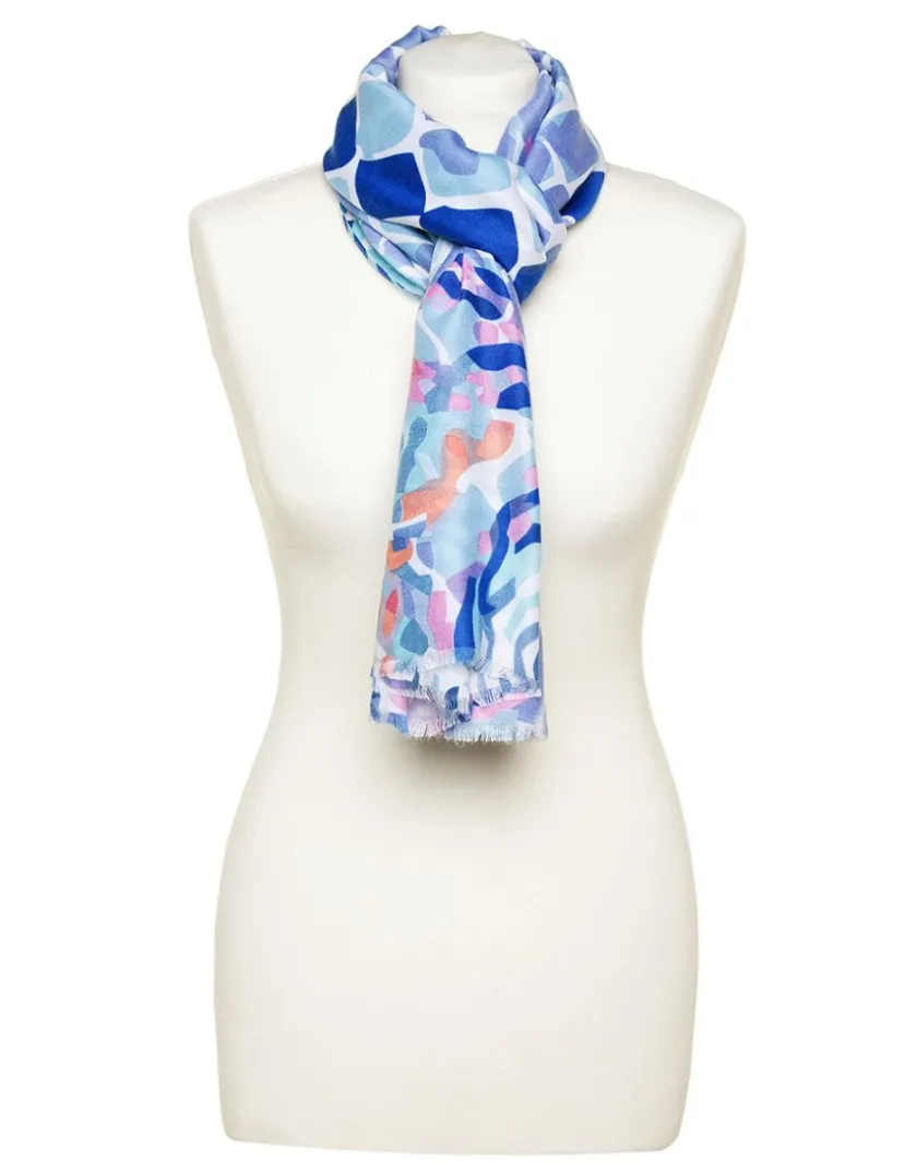 Fashion Foulard bleu coraux Foulards|Accessoires