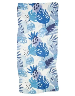 Sale Foulard bleu feuillages Foulards|Accessoires
