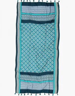 Outlet Foulard bleu imprimé Foulards|Accessoires