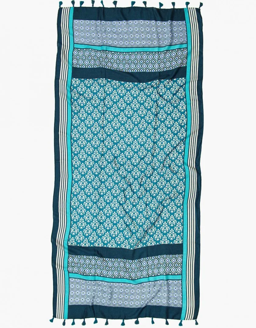 Outlet Foulard bleu imprimé Foulards|Accessoires