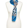 Hot Foulard bleu imprimé Foulards|Accessoires