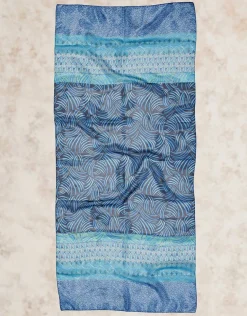 Fashion Foulard bleu imprimé Foulards|Accessoires