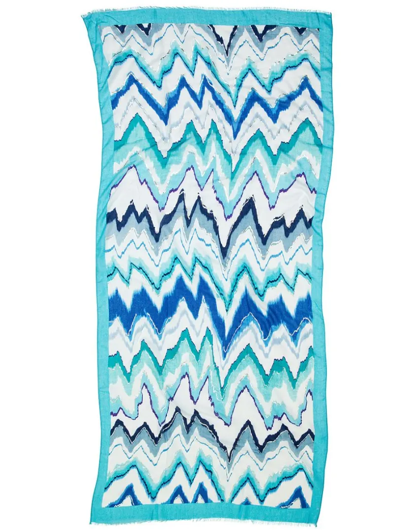 Sale Foulard bleu imprimé Foulards|Accessoires