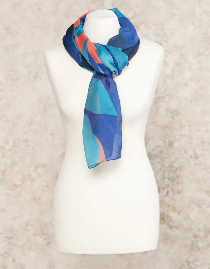Outlet Foulard bleu imprimé Foulards|Accessoires