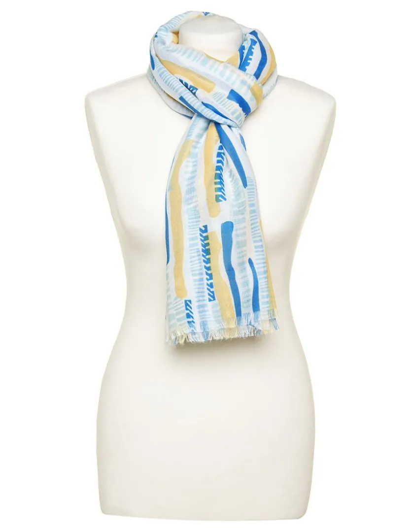 Hot Foulard bleu jaune Foulards|Accessoires