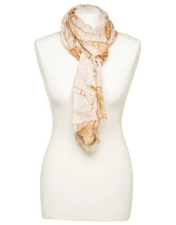 Fashion Foulard camel feuillages Foulards|Accessoires