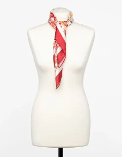 Discount Foulard carré chic rouge Foulards|Accessoires