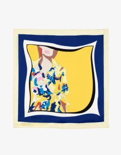 Best Foulard carré jaune bleu Foulards|Accessoires