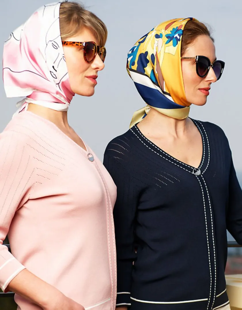 Best Foulard carré jaune bleu Foulards|Accessoires
