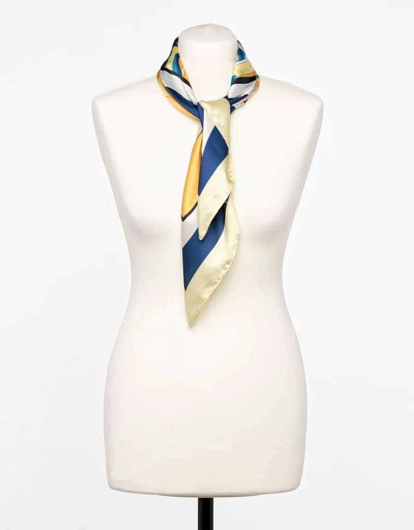 Best Foulard carré jaune bleu Foulards|Accessoires