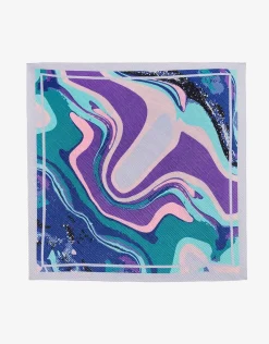 Sale Foulard carré plissé bleu Accessoires|Foulards