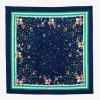 Outlet Foulard carré plissé bleu Foulards|Accessoires