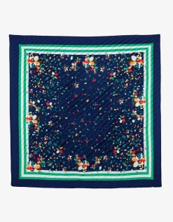 Outlet Foulard carré plissé bleu Foulards|Accessoires