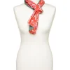 Hot Foulard corail fleuri Foulards|Accessoires