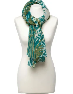 New Foulard coton motif vert Foulards|Accessoires