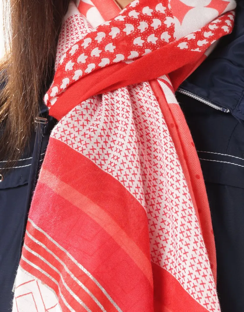 Fashion Foulard imprimé rouge Foulards|Accessoires