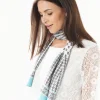 Best Foulard imprimé turquoise Foulards|Accessoires