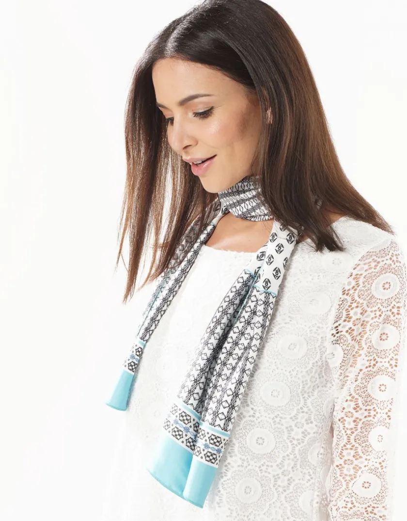 Best Foulard imprimé turquoise Foulards|Accessoires