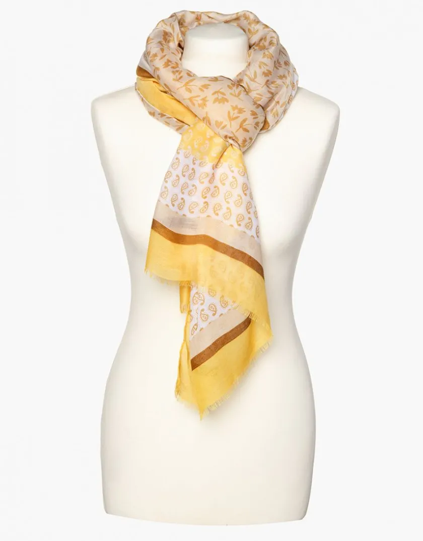 Hot Foulard jaune imprimé Foulards|Accessoires