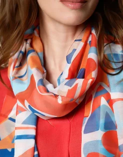 Online Foulard motif orange Foulards|Accessoires