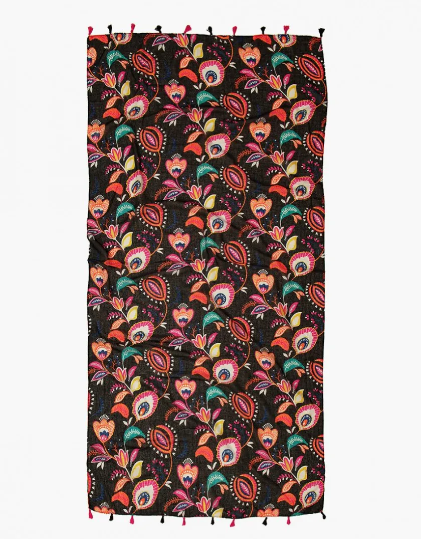 Online Foulard noir imprimé Foulards|Accessoires