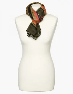 New Foulard ocre imprimé Foulards|Accessoires