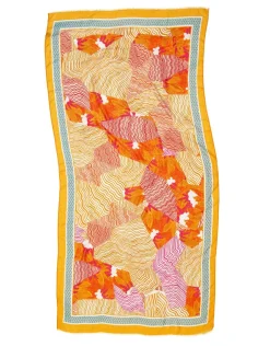 Fashion Foulard orange à motifs Foulards|Accessoires