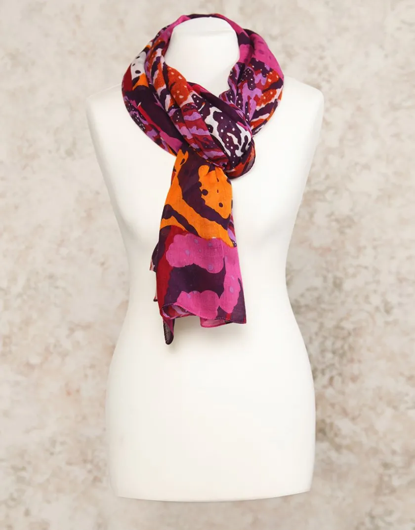 Hot Foulard orange imprimé Foulards|Accessoires