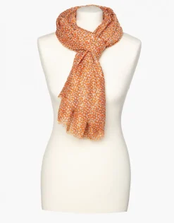Hot Foulard orange imprimé Foulards|Accessoires