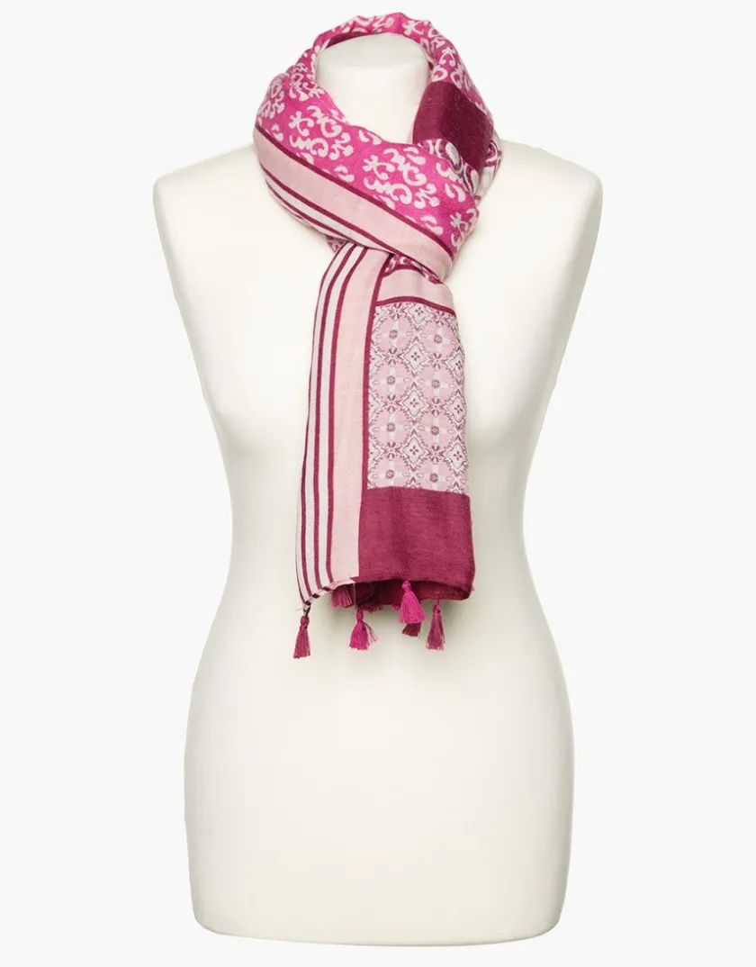Sale Foulard rose fuchsia impr Foulards|Accessoires