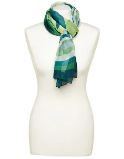 Outlet Foulard vert à motifs Foulards|Accessoires