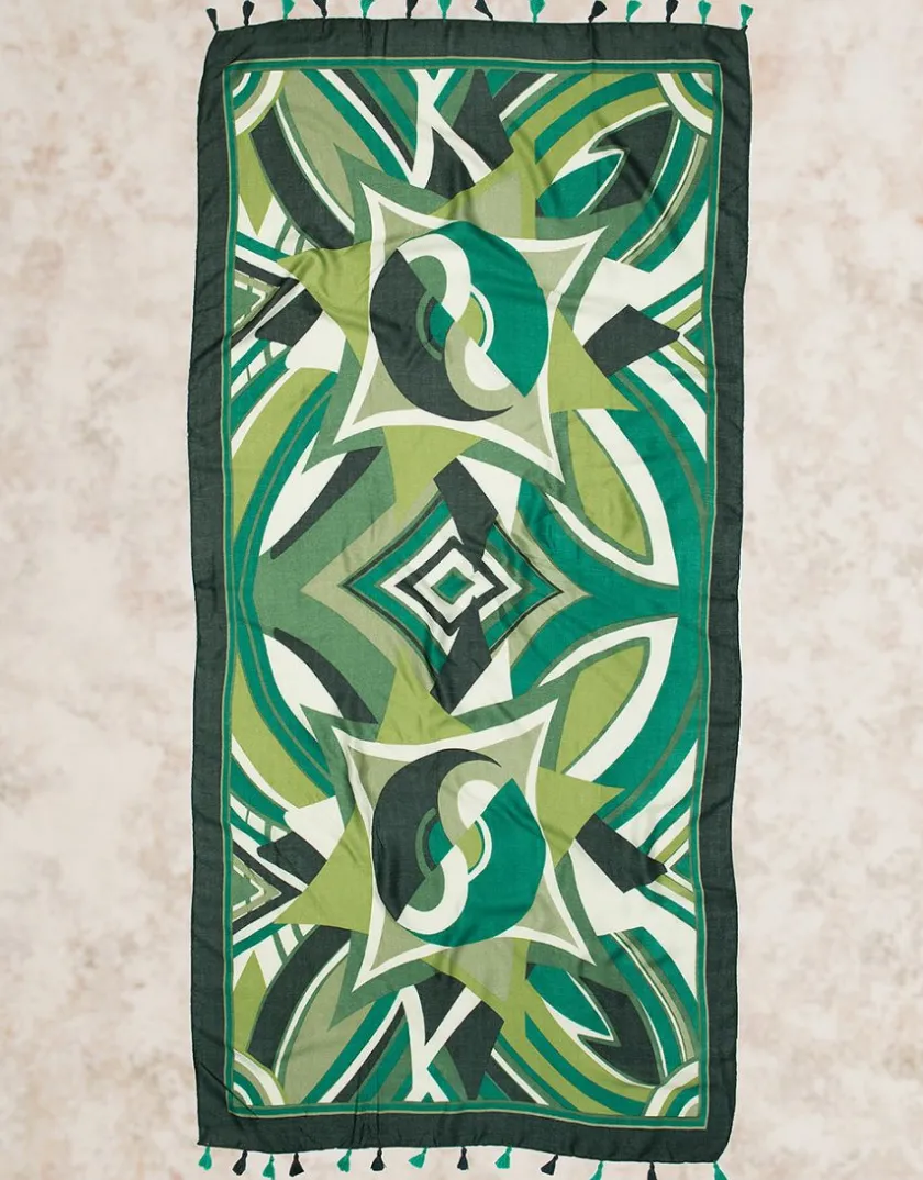 Discount Foulard vert imprimé Foulards|Accessoires
