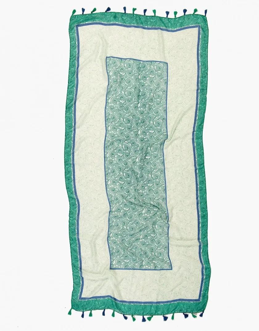Clearance Foulard vert imprimé Foulards|Accessoires