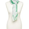 Outlet Foulard vert motifs Foulards|Accessoires