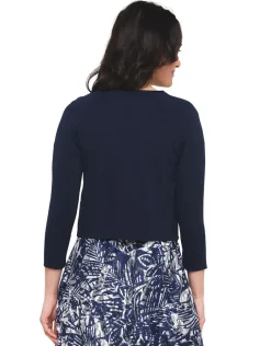 Fashion Gilet boléro bleu léger Gilets|Maille
