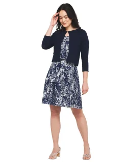 Fashion Gilet boléro bleu léger Gilets|Maille