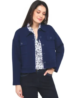 Hot Gilet col chemisier bleu Gilets|Maille
