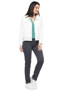 Hot Gilet col chemisier écru Gilets|Maille