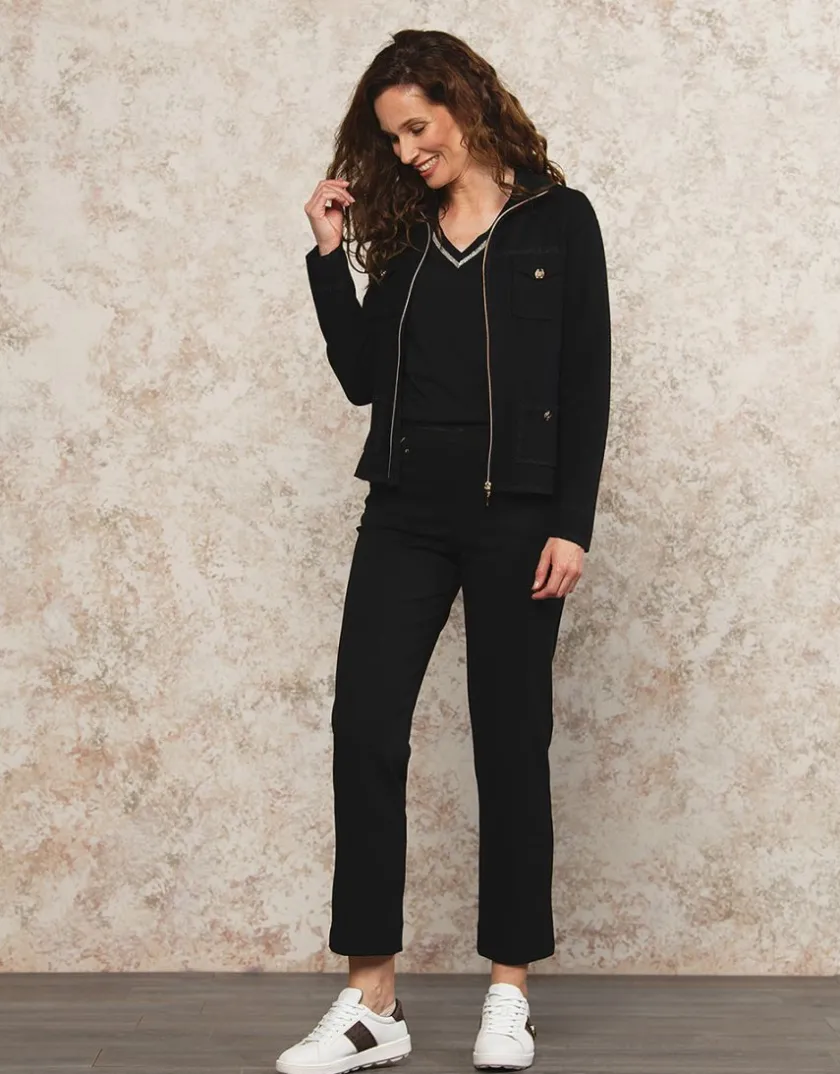 Fashion Gilet col montant noir Gilets|Maille