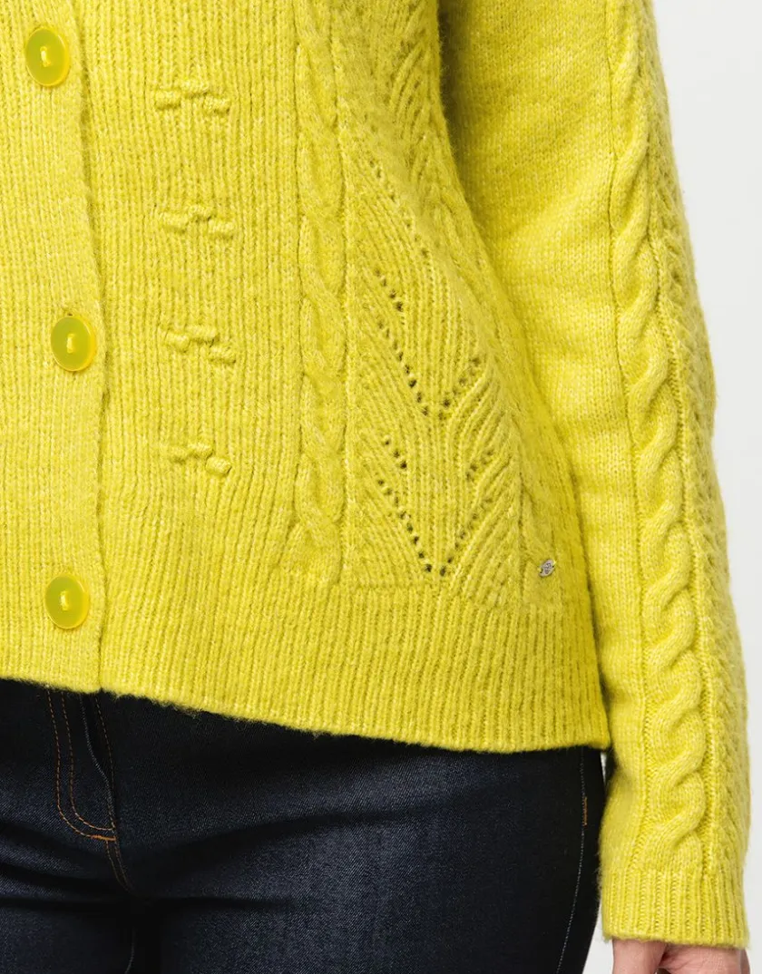 Hot Gilet grosse maille anis Gilets|Maille