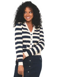 Sale Gilet irisé bleu beige Gilets|Maille