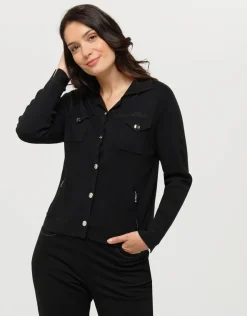 Discount Gilet irisé noir Gilets|Maille