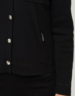 Discount Gilet irisé noir Gilets|Maille
