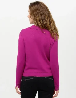 Discount Gilet irisé prune Gilets|Maille