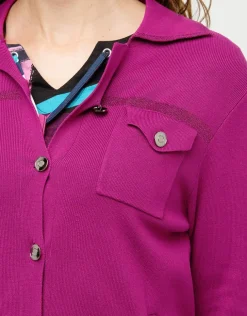 Discount Gilet irisé prune Gilets|Maille