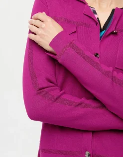 Discount Gilet irisé prune Gilets|Maille